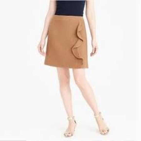 J. Crew Mercantile Dresses & Skirts - J. Crew Mercantile Wool Blend Ruffle Mini Skirt Size 4